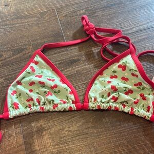 Cherry Hearts Cape May Bikini Top   PINK by Frankie’s Bikinis